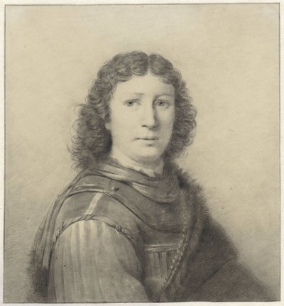 Porträt eines jungen Mannes mit Halsberge und Kette von Wilhelm Adrian Netscher