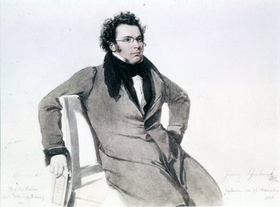 Franz Schubert (1797-1828), Aquarell von August Reider von Wilhelm August Rieder