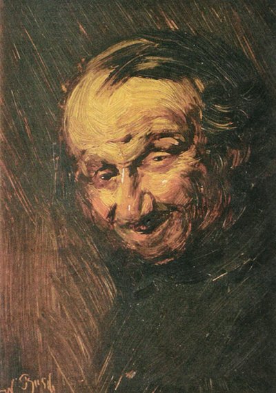 Das Knochenmännchen, Kopf eines alten Mannes von Wilhelm Busch