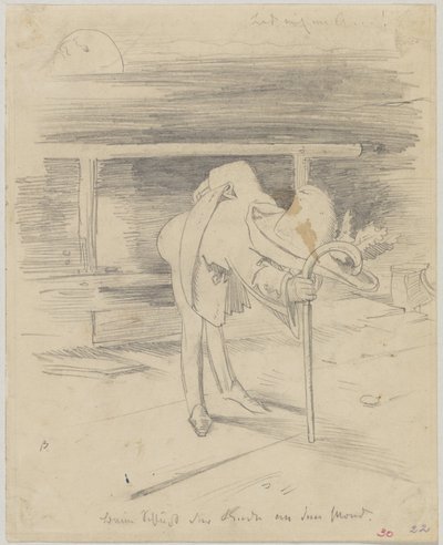 Rede an den Mond: Leck mich am A ...! von Wilhelm Busch