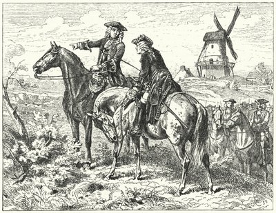 Der Herzog von Marlborough und Prinz Eugen von Savoyen in der Schlacht von Malplaquet von Wilhelm Camphausen