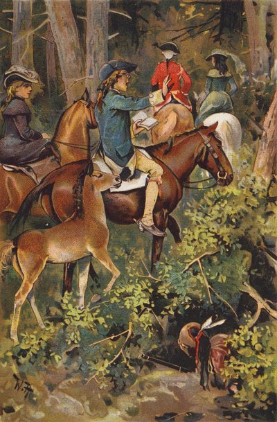 Szene aus Der letzte Mohikaner von James Fenimore Cooper von Wilhelm Hoffmann