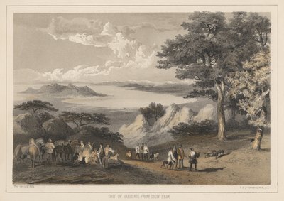 Blick auf Hakodadi vom Schneegipfel, 1855 von Wilhelm Joseph Heine