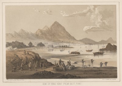 Ansicht von Hongkong von East Point, 1855 von Wilhelm Joseph Heine