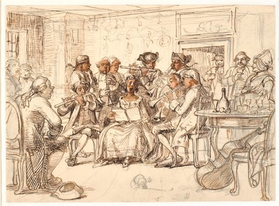 Bellmansches Motiv: Konzert bei "3 Byttor", Fredmans Epistel Nr. 51 von Wilhelm Marstrand