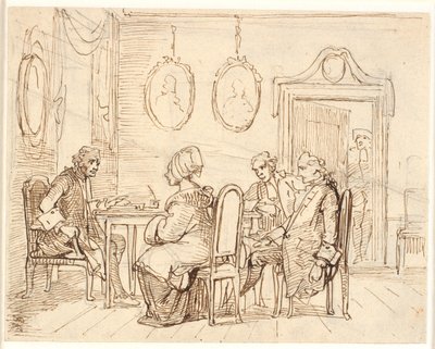 Besuch bei einem Magistrat oder Anwalt. Holberg-Szenerie von Wilhelm Marstrand