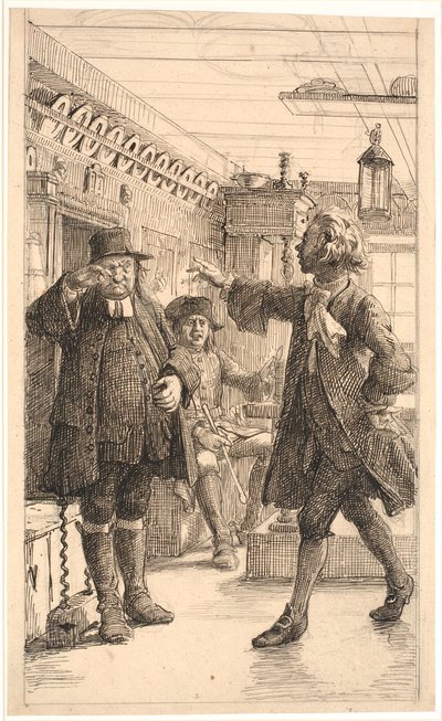 Erasmus Montanus beweist, dass Per Degn ein Hahn ist von Wilhelm Marstrand