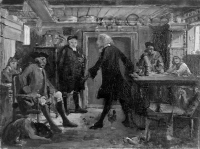 Fra Ludvig Holbergs "Erasmus Montanus", III Akt, 3. Szene von Wilhelm Marstrand