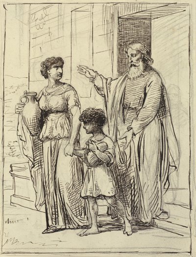 Hagar und Ismael verlassen Abraham von Wilhelm Marstrand