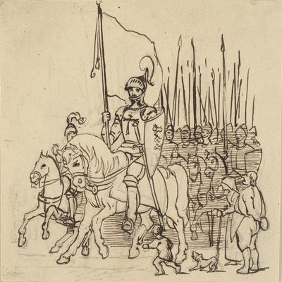 Holger Danske an der Spitze seiner Reiter von Wilhelm Marstrand