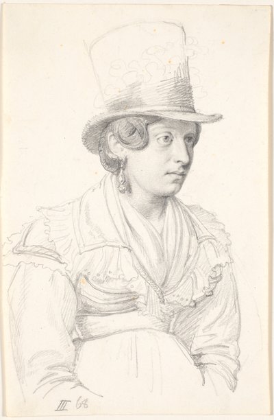 Italienerin mit hohem Hut von Wilhelm Marstrand