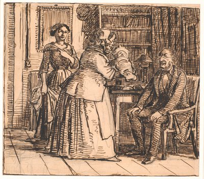 Die Hebamme präsentiert den Erben von Wilhelm Marstrand