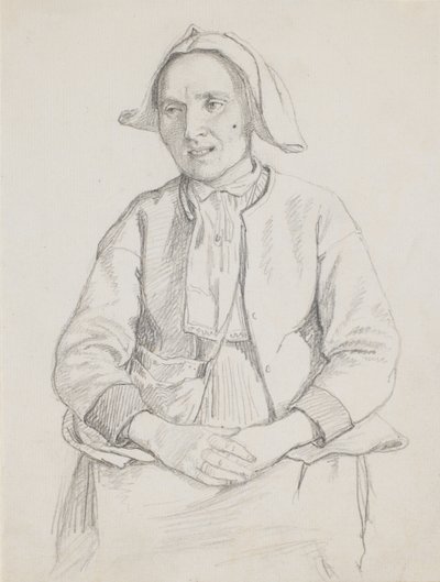 Sitzende schwedische Frau, Knieansicht von Wilhelm Marstrand