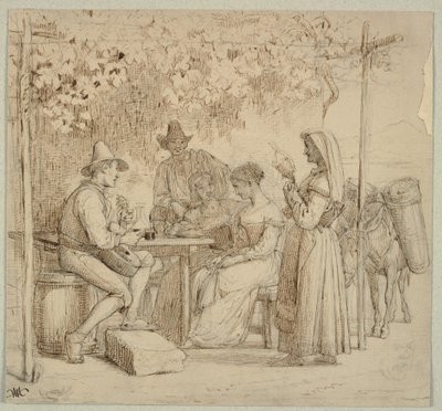 Vor einer Käserei von Wilhelm Marstrand