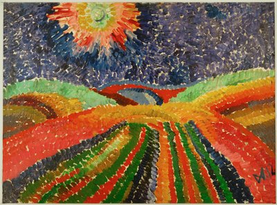 Pfad über Felder von Wilhelm Morgner