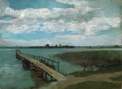 Bootssteg auf der Herreninsel im Chiemsee von Wilhelm Trübner