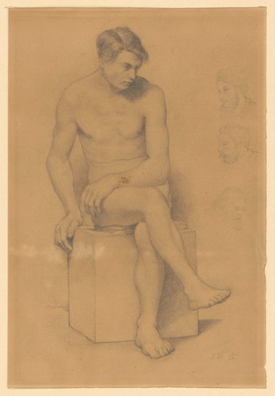 Männlicher Akt von Wilhelm Trübner
