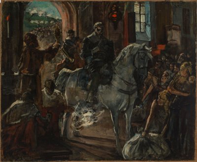 Tilly empfängt den Segen während der Schlacht bei Wimpfen von Wilhelm Trübner