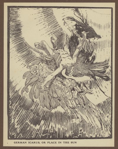 Deutscher Ikarus oder Platz an der Sonne (Lithographie) von Will Dyson