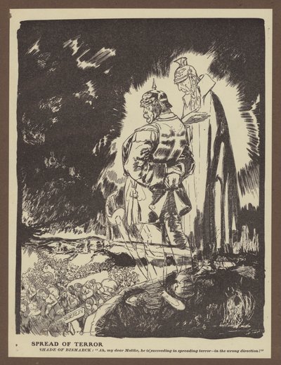 Verbreitung des Terrors (Lithographie) von Will Dyson