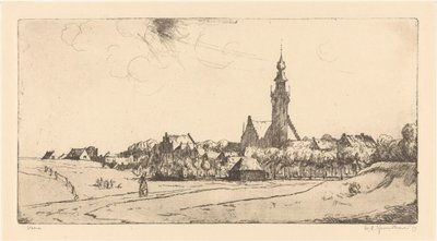 Veere von Willem Adrianus Grondhout (signed by artist)