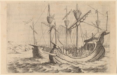 Hannibals Marine kämpft gegen die Rhodier, 1634 von Willem Basse