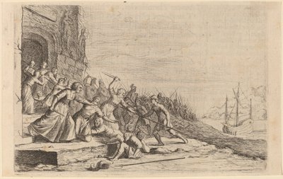 Die Anhänger von Solon verteidigen den Tempel der Venus von Willem Basse