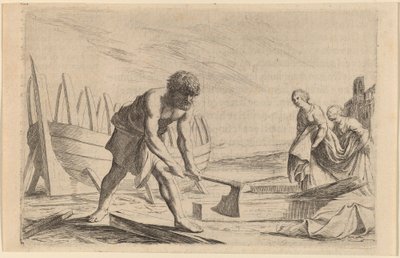 Odysseus auf der Insel der Göttin Kalypso von Willem Basse