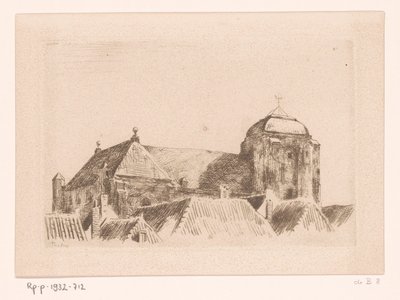 Ansicht der Grote Kerk in Veere von Willem Bastiaan Tholen