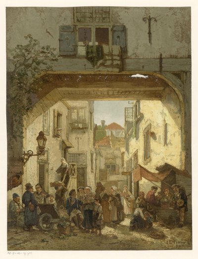 Bauernhof in der jüdischen Nachbarschaft in Den Haag von Willem Bernardus IJzerdraat