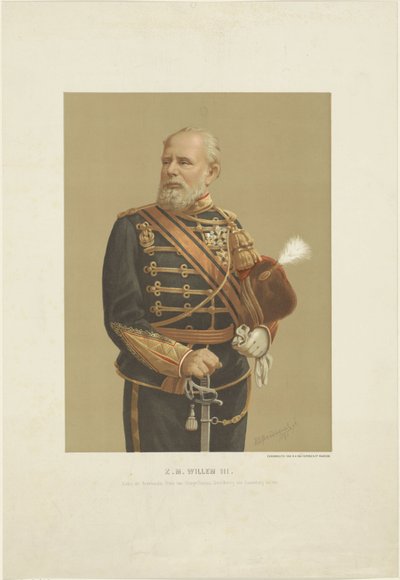 Porträt von Wilhelm III., König der Niederlande von Willem Bernardus IJzerdraat