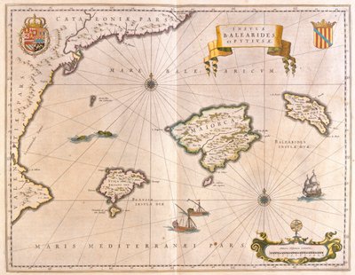 Mallorca, Menorca und Ibiza, einschließlich der Küsten von Katalonien und Valencia, in 