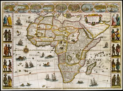 Karte von Afrika. Tafel aus einem Atlas von Willem Janszoon Blaeu von Willem Blaeu