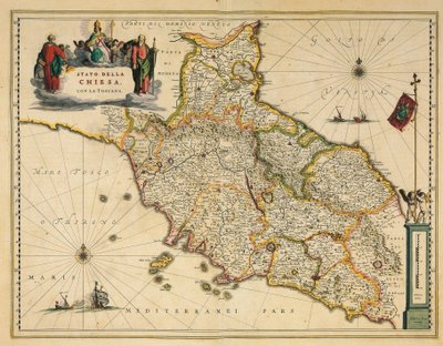 Karte der Toskana, aus Atlas von Willem Janszoon Blaeu von Willem Blaeu
