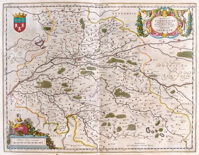 Tal der Loire mit Stadt (Bloise, Amboise) - Touraine, in 