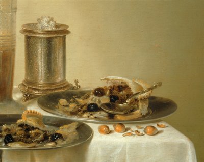 Stillleben mit Silberkelchen von Willem Claesz. Heda