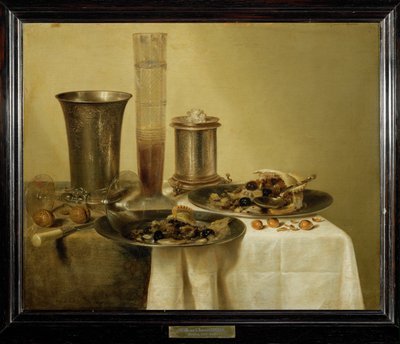 Stillleben mit Silberkelchen von Willem Claesz. Heda