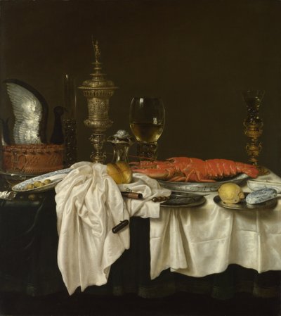 Stillleben mit einem Hummer, ca. 1650-1660 von Willem Claesz. Heda
