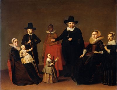 Familiengruppe mit einem schwarzen Mann von Willem Cornelisz Duyster