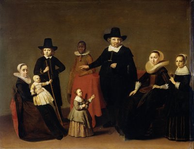Familiengruppe mit einem schwarzen Diener von Willem Cornelisz Duyster