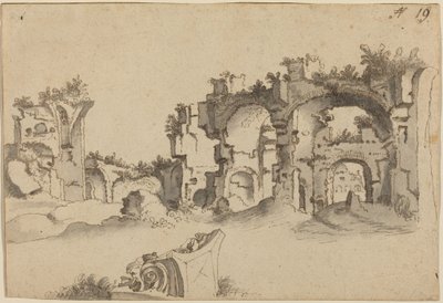 Die Caracalla-Thermen, Rom von Willem II Nieuwlandt