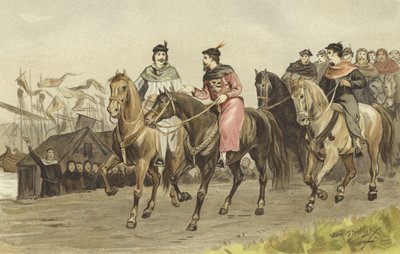 Floris V., Graf von Holland, und Gijsbrecht IV. von Amstel, 26. Juli 1274 von Willem II Steelink