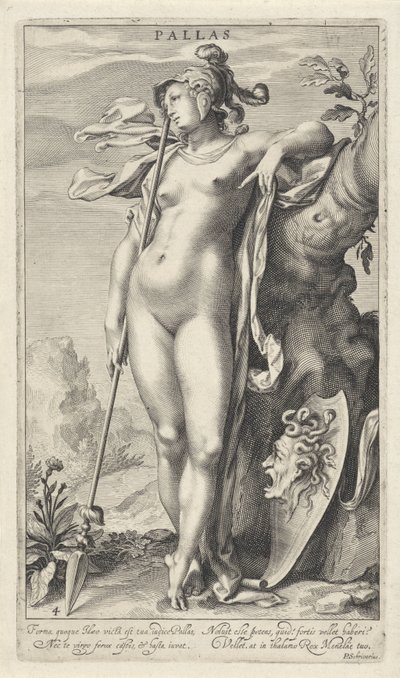 Minerva bei einem Baum von Willem Isaacsz. van Swanenburg
