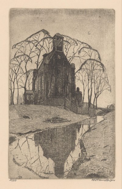 Dorfkirche von Willem Jansen (graveur) (signed by artist)