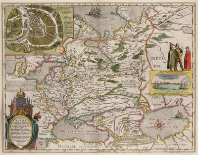 Karte von Russland und Moskau aus: Theatrum Orbis Terrarum von Willem Janszoon Blaeu