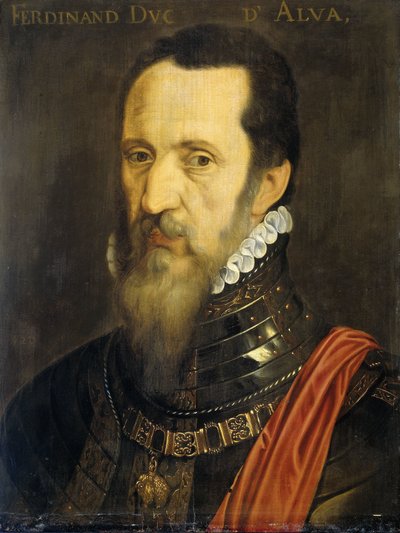 Porträt von Fernando Alvarez de Toledo, Herzog von Alba von Willem Key (copy after)