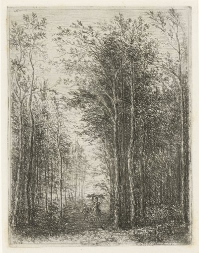 Waldlandschaft mit Holzsammlern von Willem Matthias Jan van Dielen