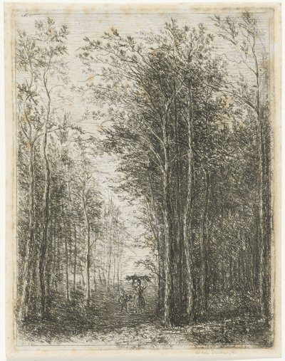 Waldlandschaft mit Holzsammlern von Willem Matthias Jan van Dielen