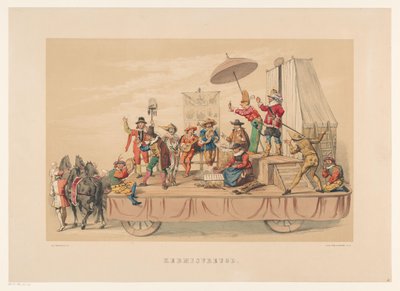 Sechste Gruppe der Utrechter Maskerade 1856 von Willem Pieter Hoevenaar