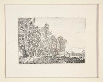 Straße am Waldrand, Platte 4 aus der Serie Die Landschaften von Willem Pietersz. Buytewech